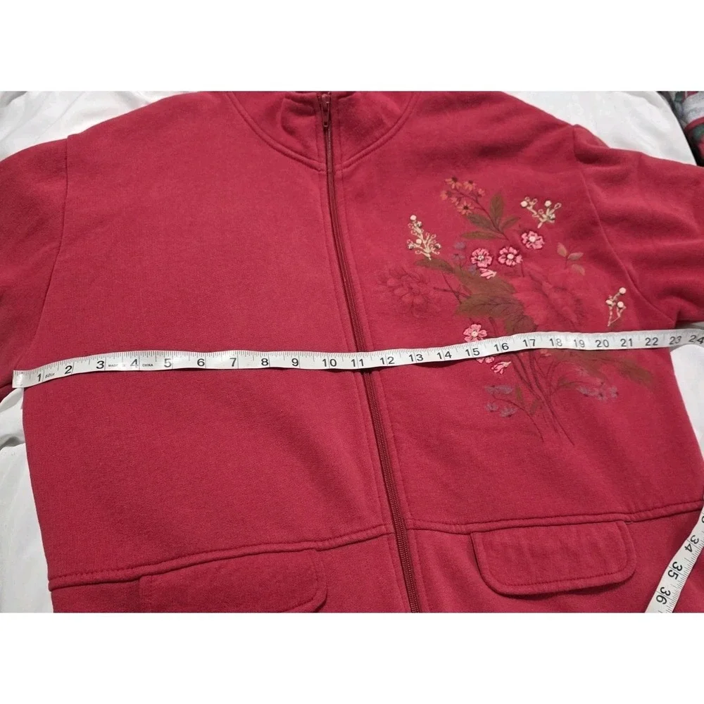 Artisans Jacket Womens Size Large Floral Beaded Bird Cottage Fairy Forest Animal